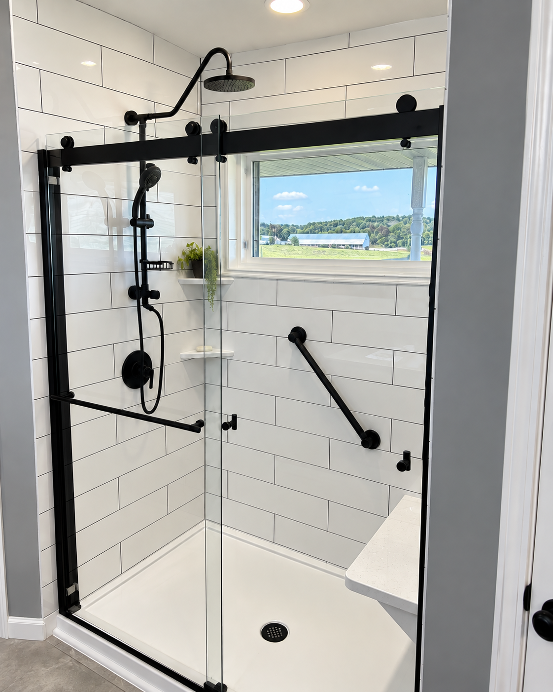 Finished tub-to-shower conversion in Glendale